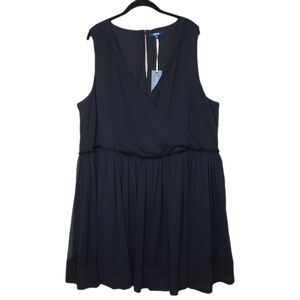 Asos Curve black crochet hem sleeveless dress 20